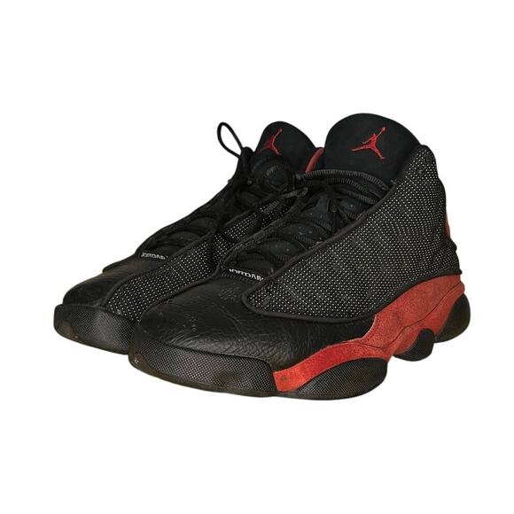 ***SOLD*** Nike Mens Air Jordan 13 Retro Red Black Sneakers Shoes Size 10 - Picture 2 of 6